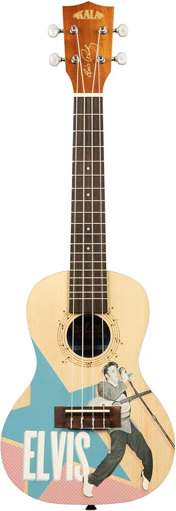 Koncerta izmēra ukulele Kala LTP Uku Elvis Con Starter Kit + Skaņotājs!