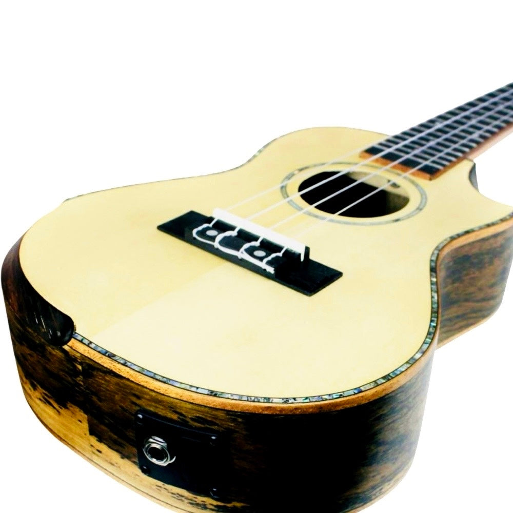 Reno 380CE koncerta izmēra ukulele ar EQ un iebūvētu tuneri