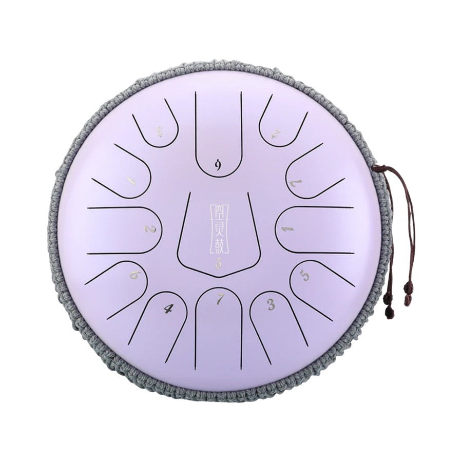 HLURU PREMIUM 304 Stainless Steel Tongue Drum Zvanga 12" 13 notis C mažors for Sound Healing