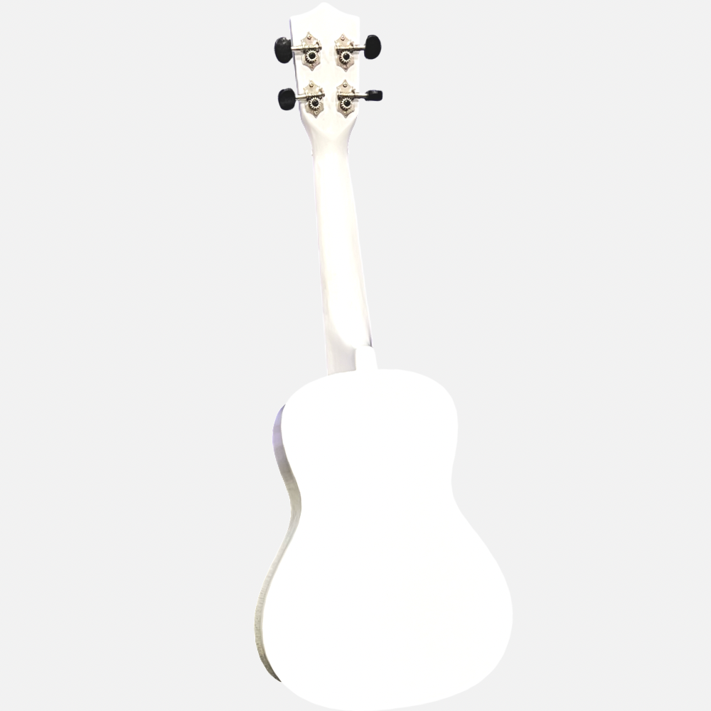 Koncerta izmēra ukuleles komplekts iesācējiem Jasmin Snow White Balta