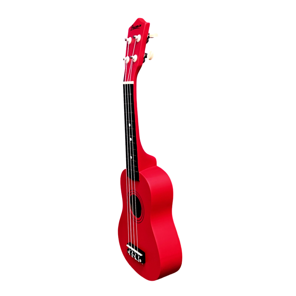 Soprāna izmēra ukuleles komplekts Jasmin Red Sarkana