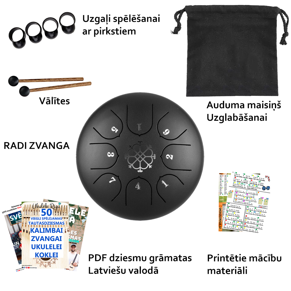 ZVANGA 6" Gaiši Zila 8 notis C mažors
