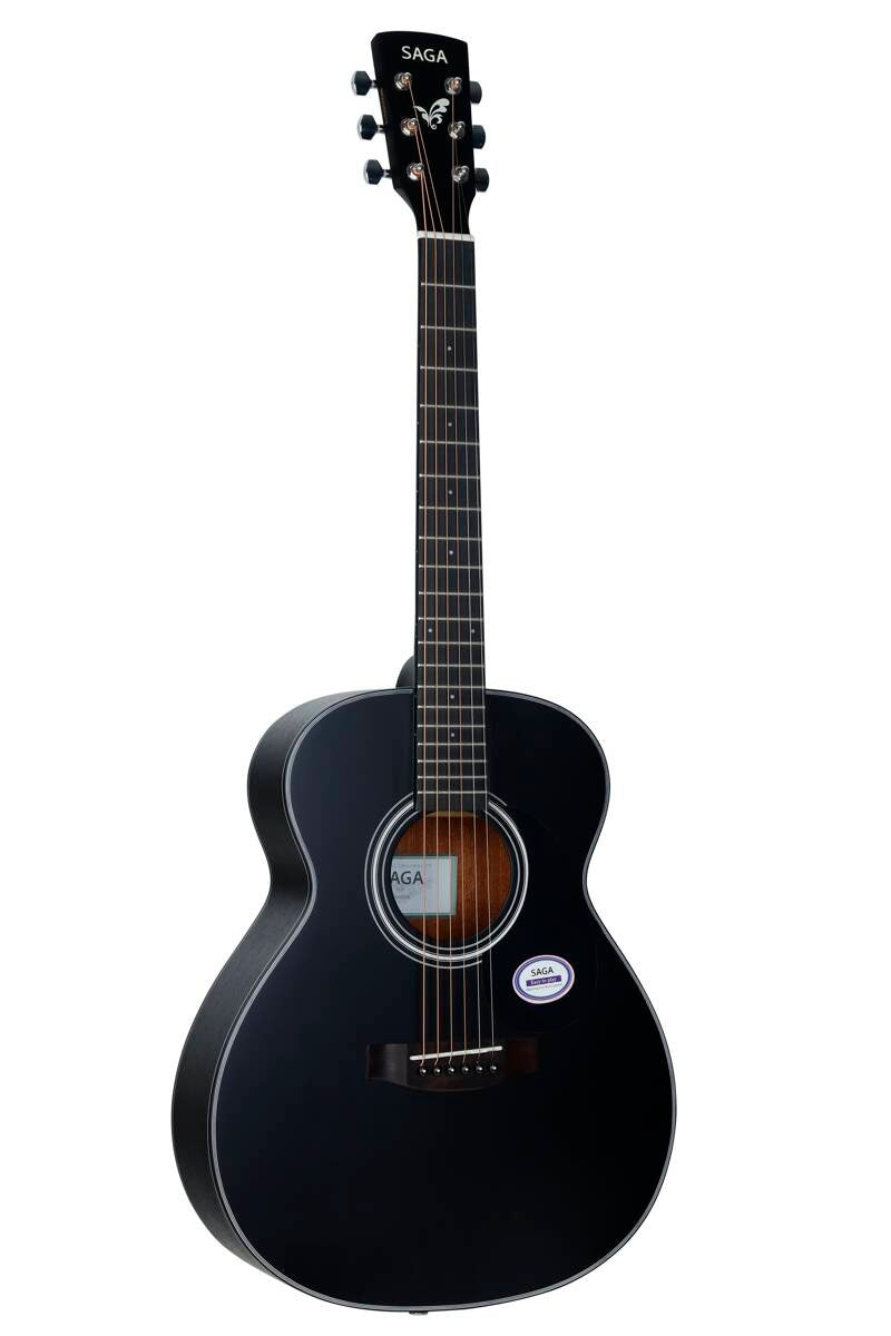 Acoustic Guitar SAGA SAGA GS600 3/4 izmēra akustiskā ģitāra Melna + Soma