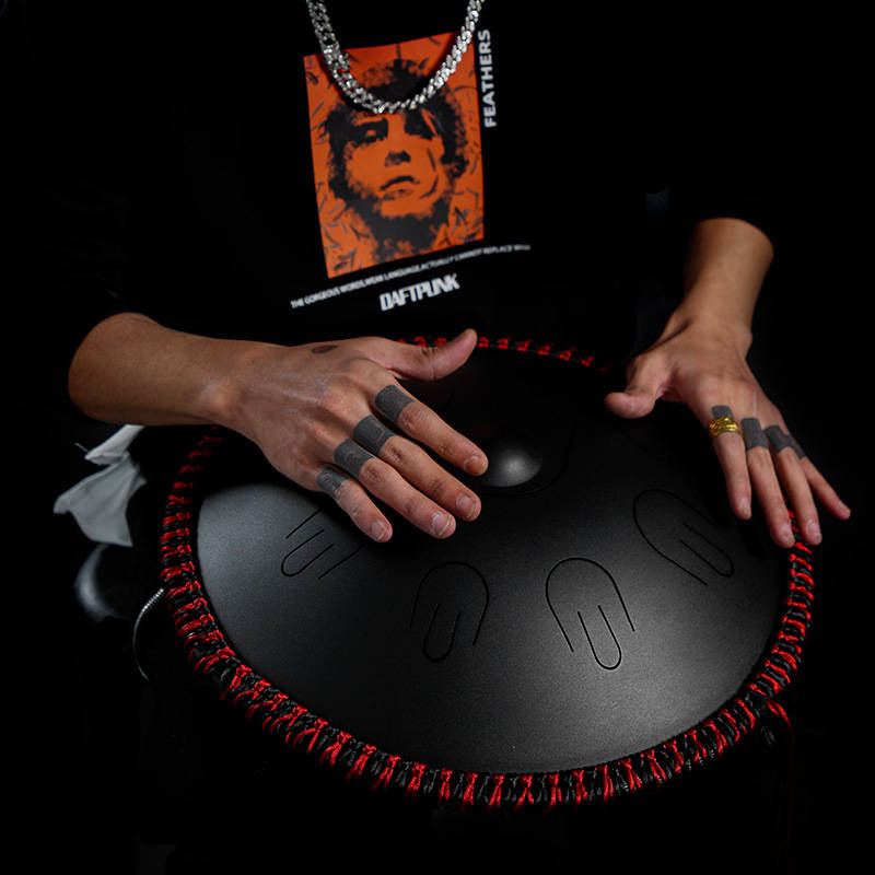 Hluru Handpan ZVANGA 14" 9 notis D Kurd 432Hz