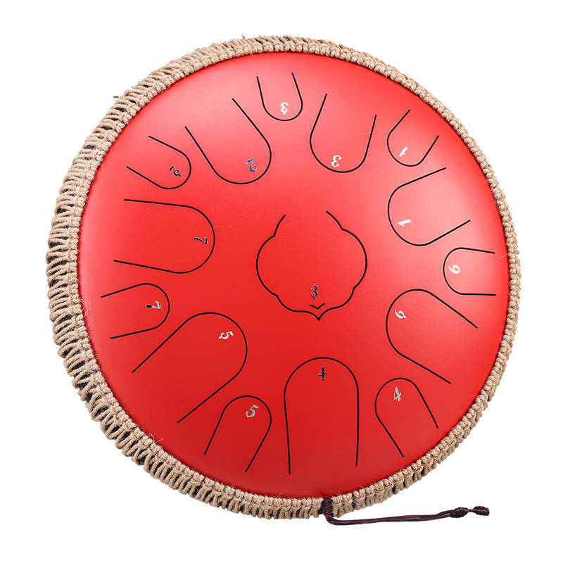 ZVANGA Lotus tongue drum 14" Sarkana 15 notis D mažors