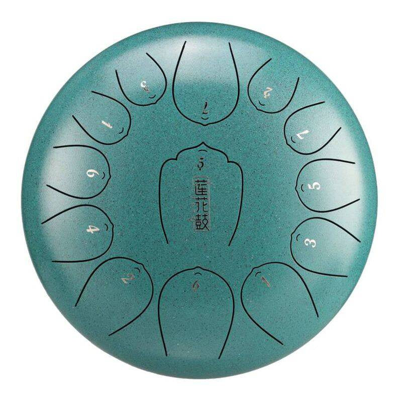 ZVANGA Lotus tongue drum 12" Malachite 13 notis C mažors