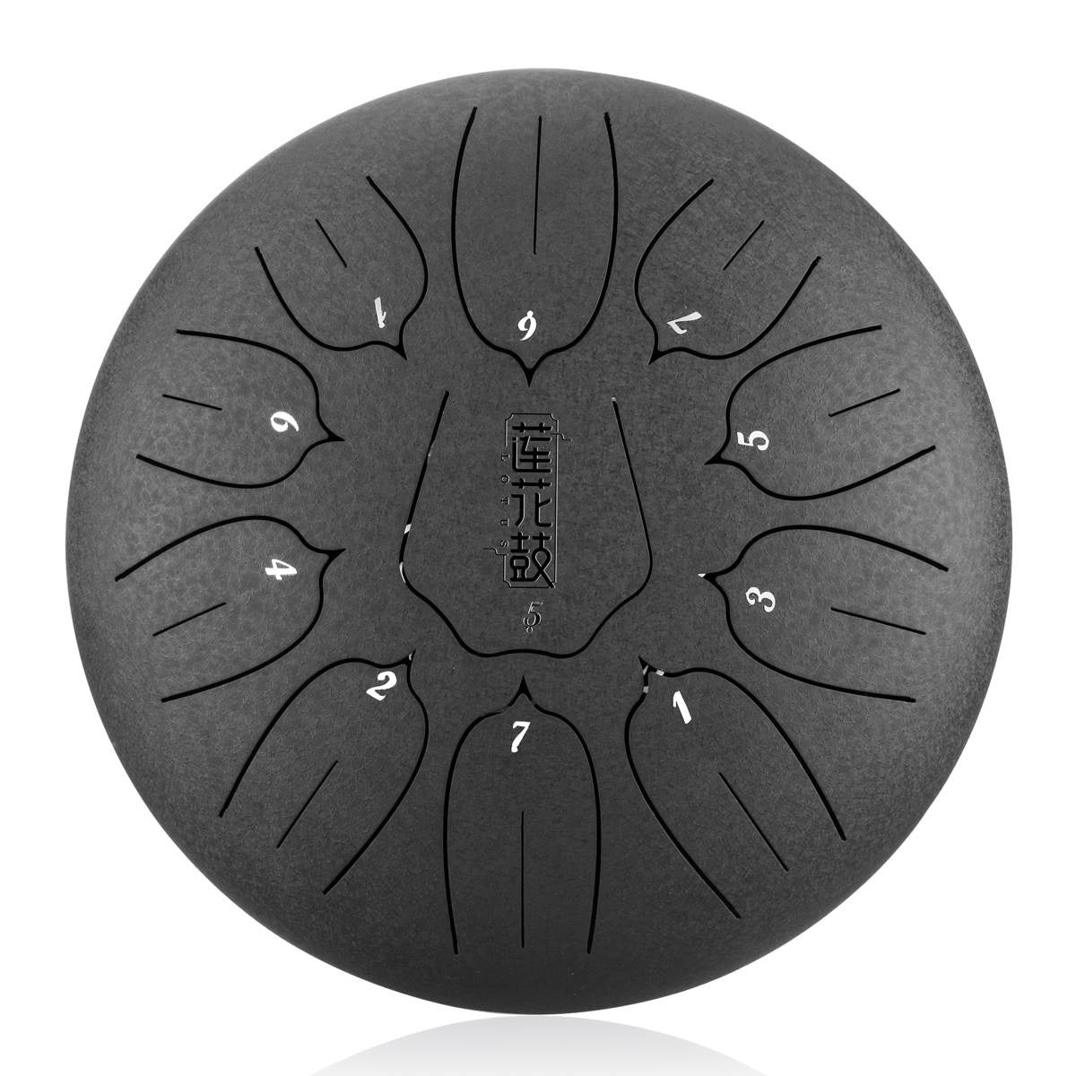 ZVANGA Lotus tongue drum 12" Charcoal 11 notis C mažors
