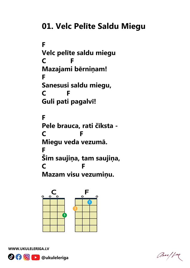 PDF Dziesmu grāmata 17 LATVIEŠU DZIESMAS UKULELEI