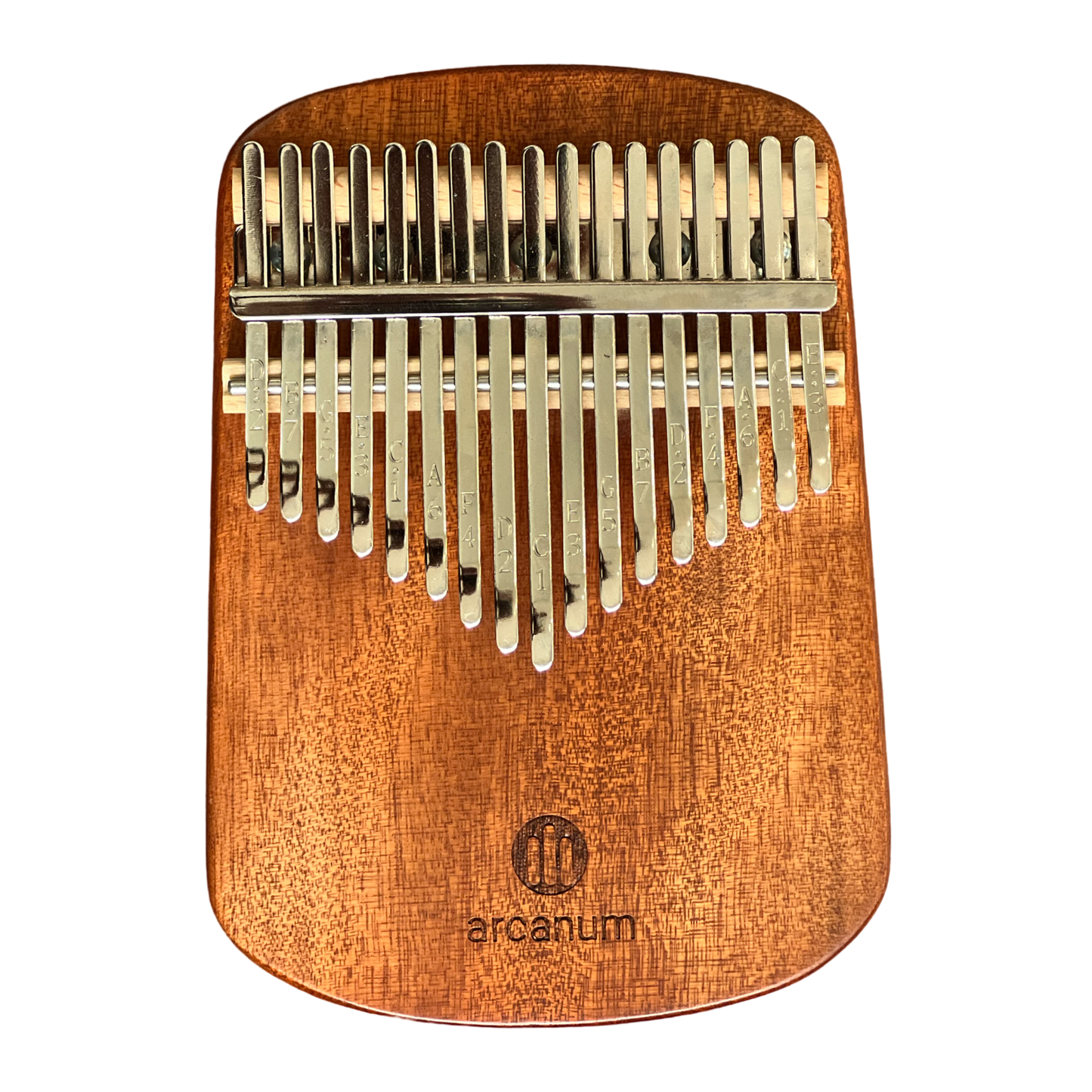 KALIMBA Arcanum 17 Taustiņu MAHOGANY SOLID WOOD ar cieto somu un pilnu aksesuāru komplektu