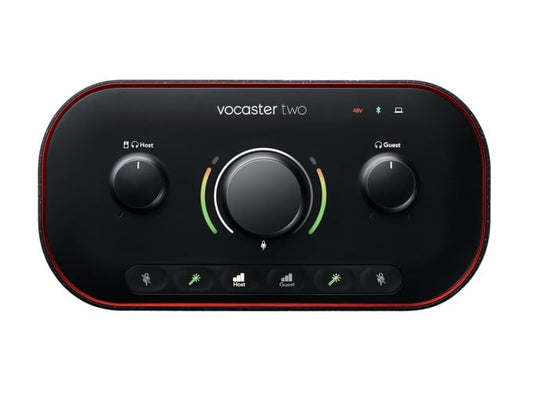 Focusrite Vocaster Two podcast interface Skaņas karte Audio Interfeiss