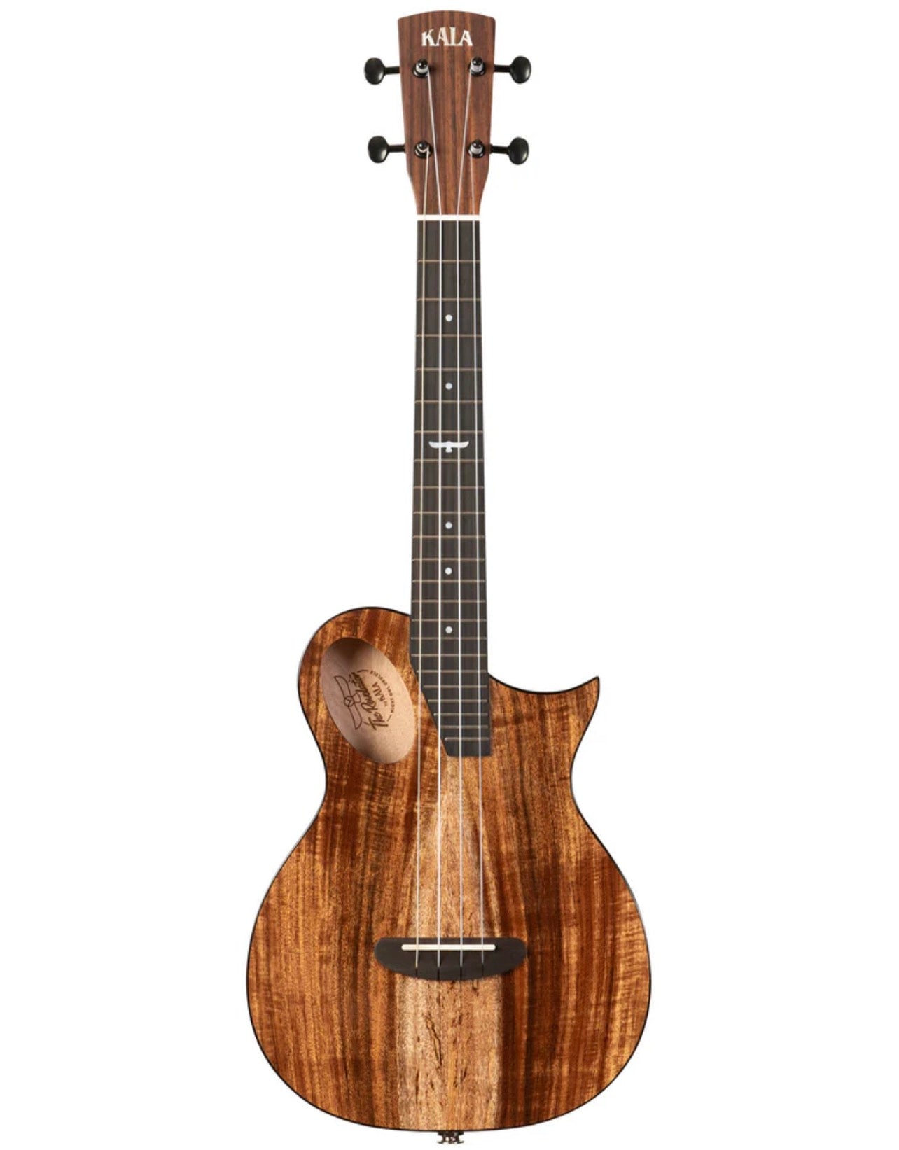 Kala akustiski elektriskā Revelator® Night Owl Acacia Tenor Tenora izmēra Ukulele ar somu un skaņas noņēmēju