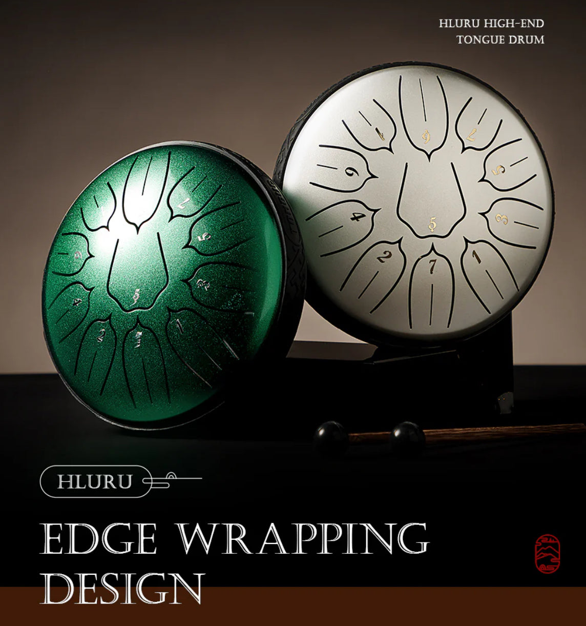 ZVANGA Lotus drum 6" Jewel Green 11 notis D mažors
