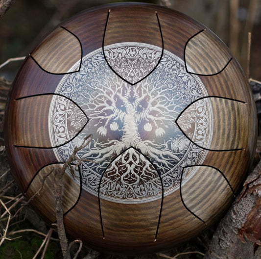Sound Nest Zvanga 30cm 12 colas Fire Finished 432Hz Tree Of Life Soundnest