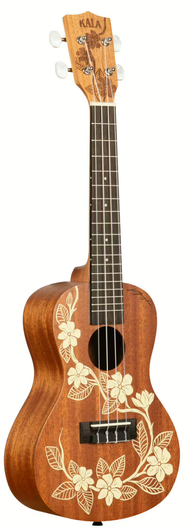 KALA KA-GARDENIA-C Gardenia Mahogany Koncerta Ukulele, ar Somu