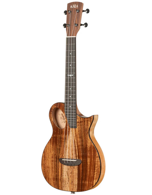 Kala akustiski elektriskā Revelator® Night Owl Acacia Tenor Tenora izmēra Ukulele ar somu un skaņas noņēmēju