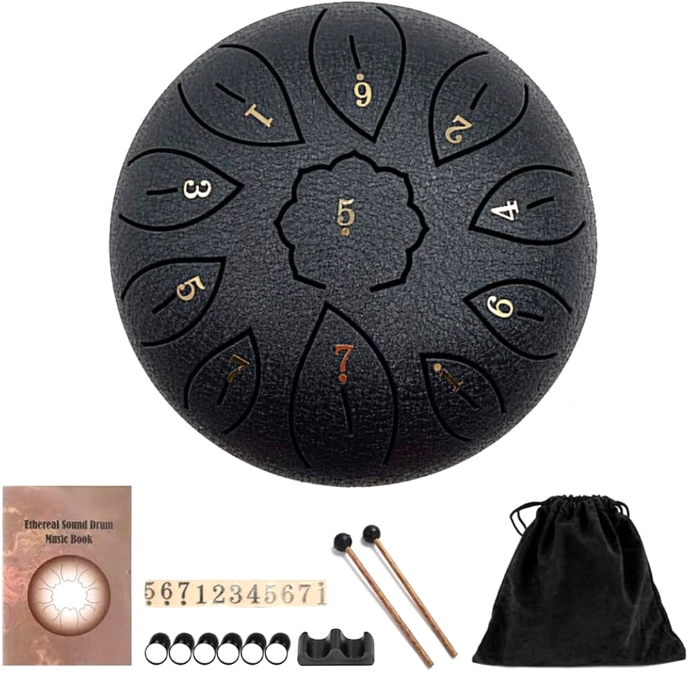 ZVANGA Ethereal drum 6" Black 11 notis C mažors 432hz