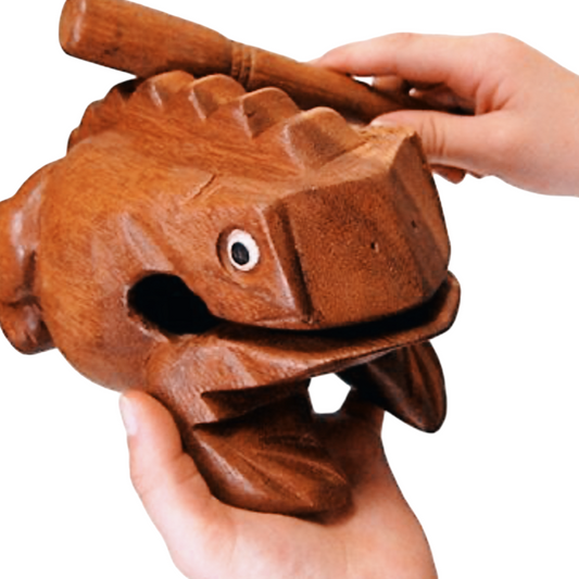 Lielā skaņu varde ritma mūzikas instruments 14cm