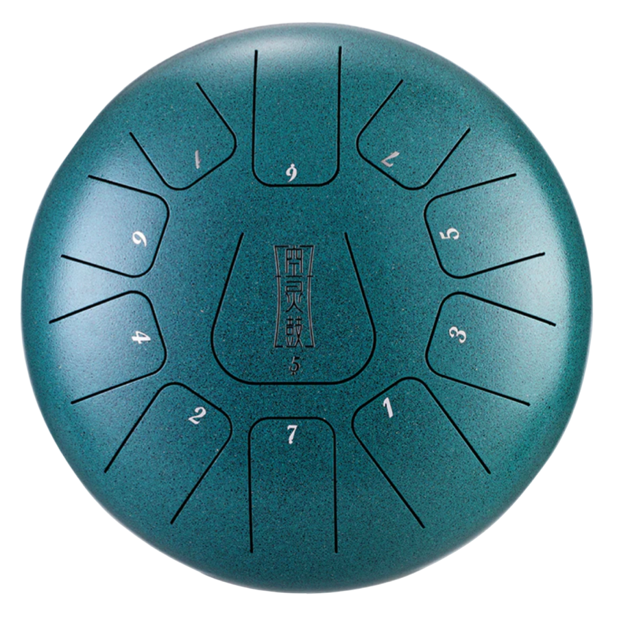 ZVANGA Lotus tongue drum 8" Malachite 11 notis F mažors (Re minors)