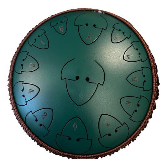 ZVANGA Forest Green tongue drum 12" 13 notis C mažors / A minors Fingertapping
