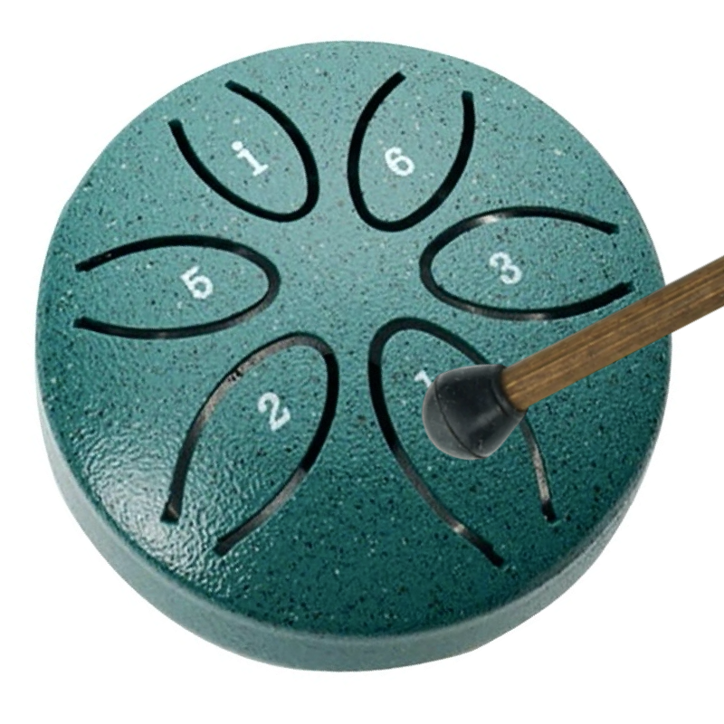 ZVANGA mini ethereal drum 3" 6 notis A major Pentatonic Zaļa 432hz