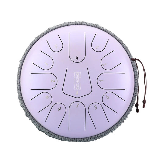 HLURU PREMIUM 304 Stainless Steel Tongue Drum Zvanga 12" 13 notis C mažors for Sound Healing
