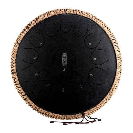 ZVANGA Lotus tongue drum 14" Melna 13 notis C mažors