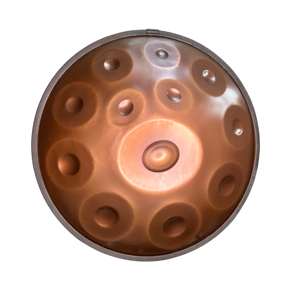 Cosmo Handpan drum bungas 12 Notis 22" BrownCopper AISI430 + Soma