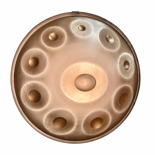 Cosmo Handpan 10 Notis 22" Antique Brushed Steel Finish + Soma AISI430