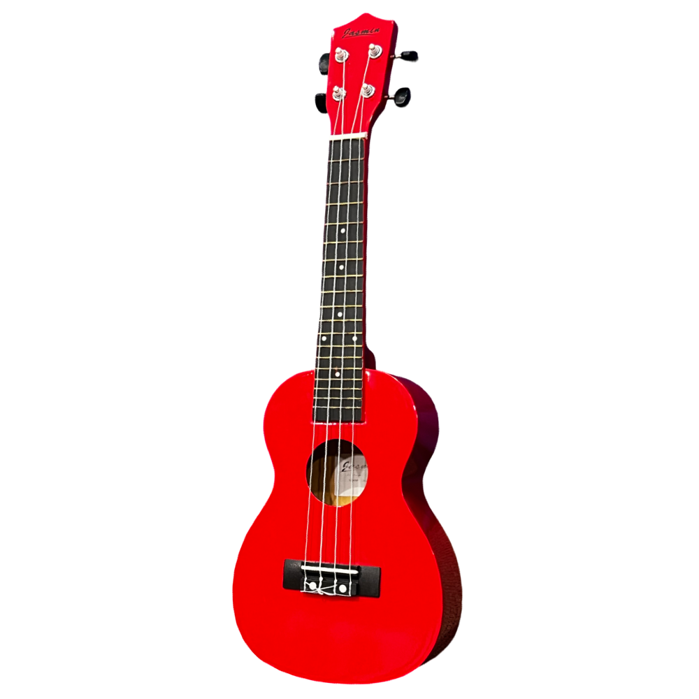Koncerta izmēra ukuleles komplekts iesācējiem Jasmin Cherry Red Sarkana
