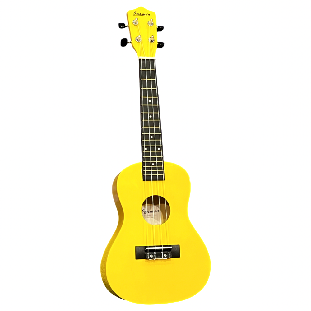 Koncerta izmēra ukuleles komplekts iesācējiem Jasmin Yellow Sun Dzeltena