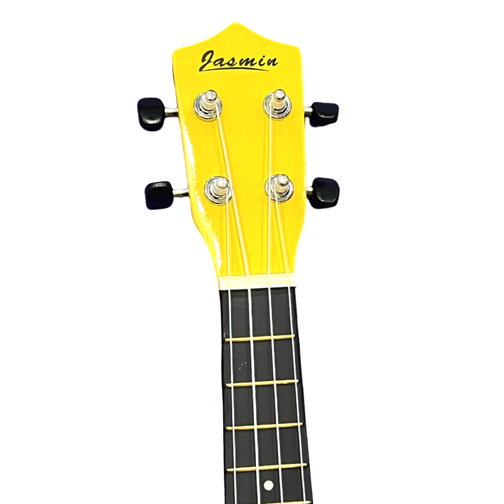Koncerta izmēra ukuleles komplekts iesācējiem Jasmin Yellow Sun Dzeltena