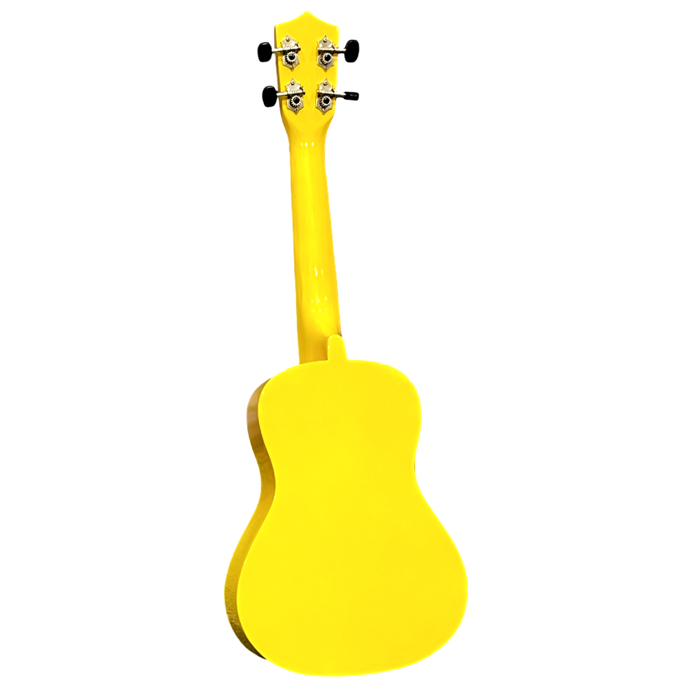 Koncerta izmēra ukuleles komplekts iesācējiem Jasmin Yellow Sun Dzeltena