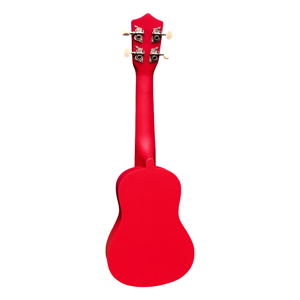 Soprāna izmēra ukuleles komplekts Jasmin Red Sarkana