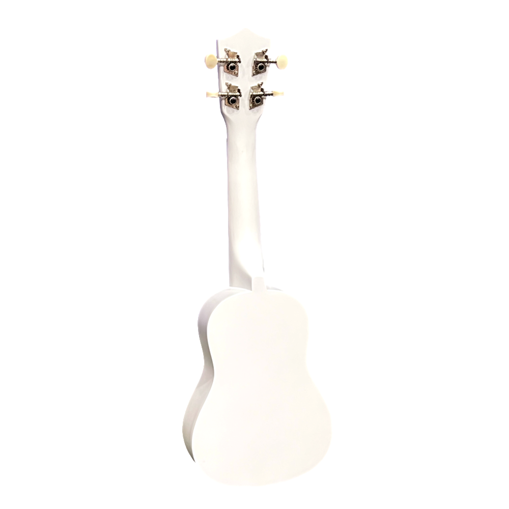 Soprāna izmēra ukuleles komplekts Jasmin Snow White Balta