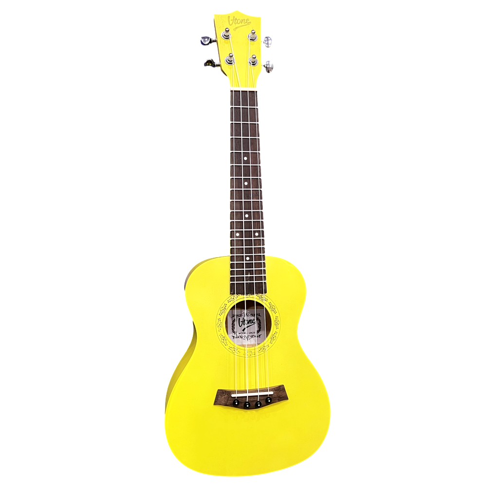 Koncerta izmēra ukuleles komplekts VTone Yellow Dzeltena