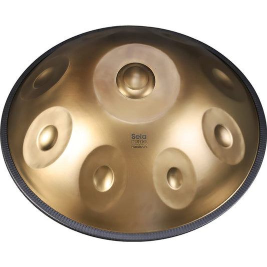 Sela Nomo Handpan D Kurd 12 notis (trīs basa notis apakšā) + Soma
