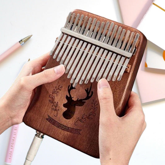 Elektro-Akustiskā KALIMBA Cega CKE01-EQ 17 Taustiņu Akācijas koka Hardcase un aksesuāri