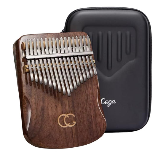 432Hz KALIMBA Solid Black Walnut 17 taustiņi + Hardcase un aksesuāri