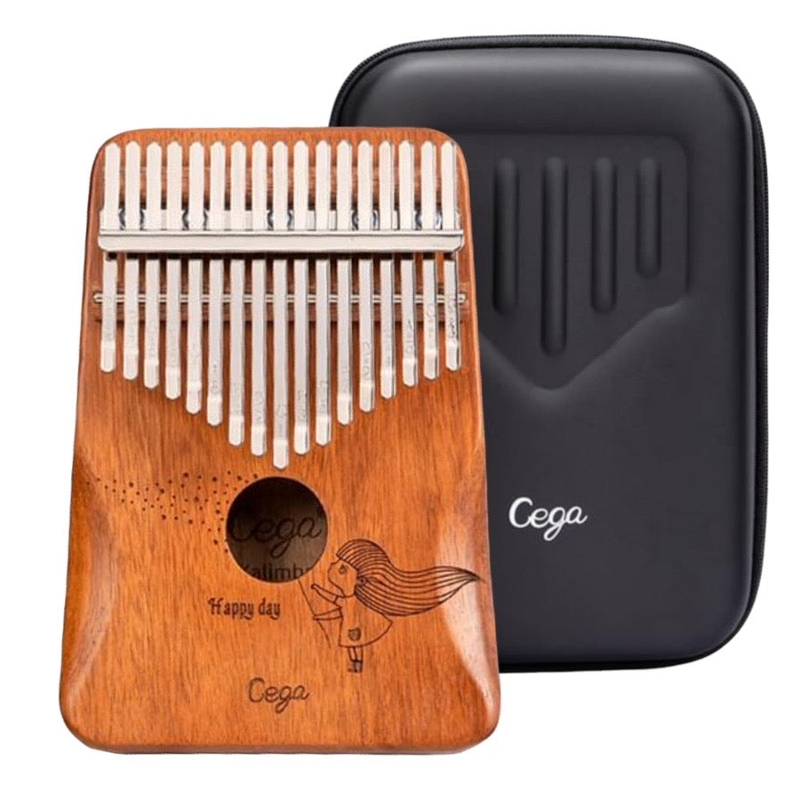 KALIMBA Cega Happy Day 17 Taustiņu Mahogany koka + Hardcase un aksesuāri