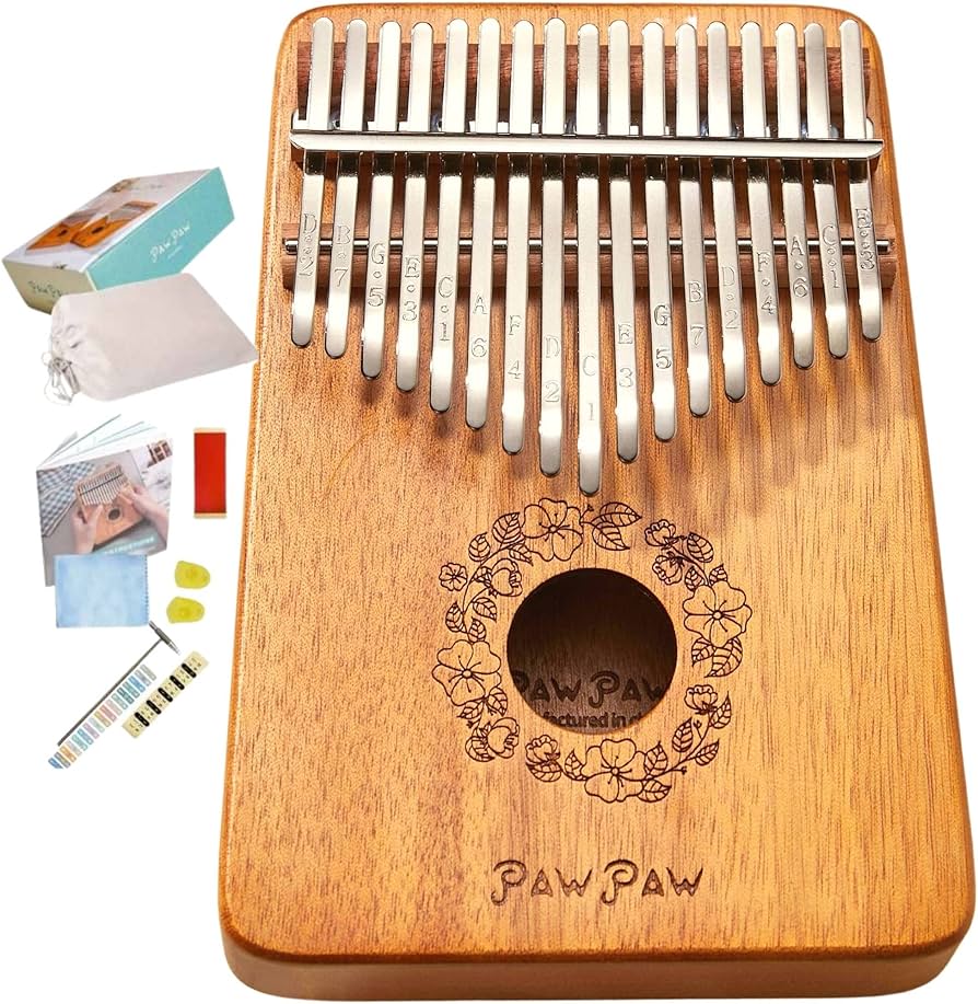 KALIMBA Paw Paw 17 Taustiņu Akācijas koka + aksesuāri