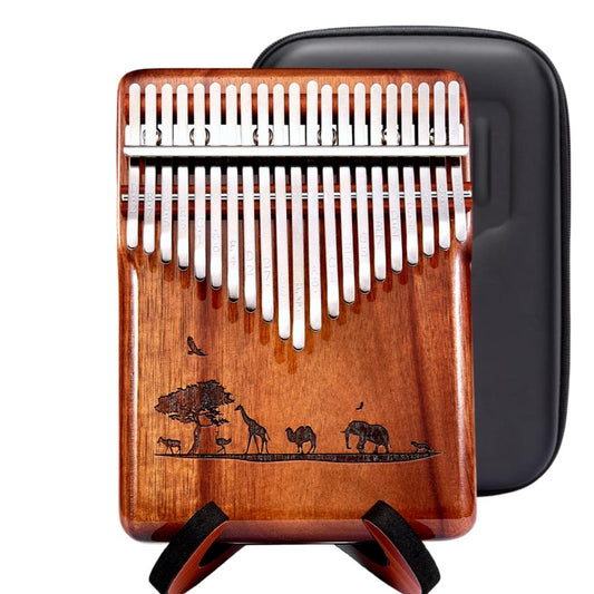 KALIMBA Cega Safari Wah-Wah 17 Taustiņu Akācijas koka + hardcase un aksesuāri