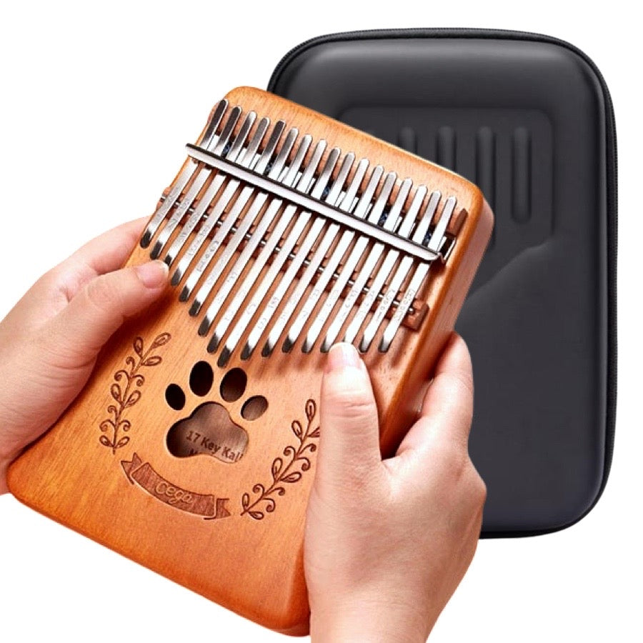 KALIMBA Cega Paw 17 Taustiņu Mahogany koka + Hardcase un aksesuāri
