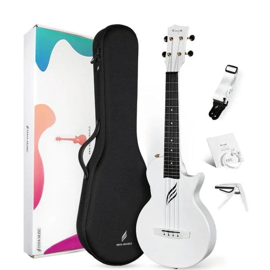 ENYA NOVA U PRO EQ Tenora izmēra Carbon Fiber ukulele ar iebūvētiem efektiem (+ somu un aksesuāriem)