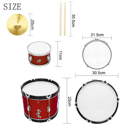 Bungu komplekts pirmsskolas vecuma bungas bērniem Sarkans