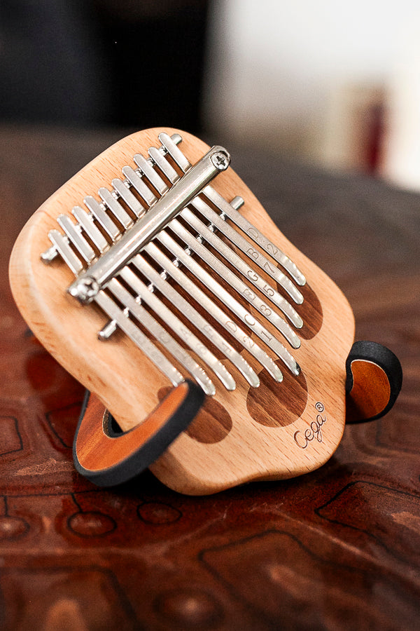 Portable 10 Key Paw Kalimba with Engraved Numbers, Health-Friendly and Easy to Play + Tuning Hammer