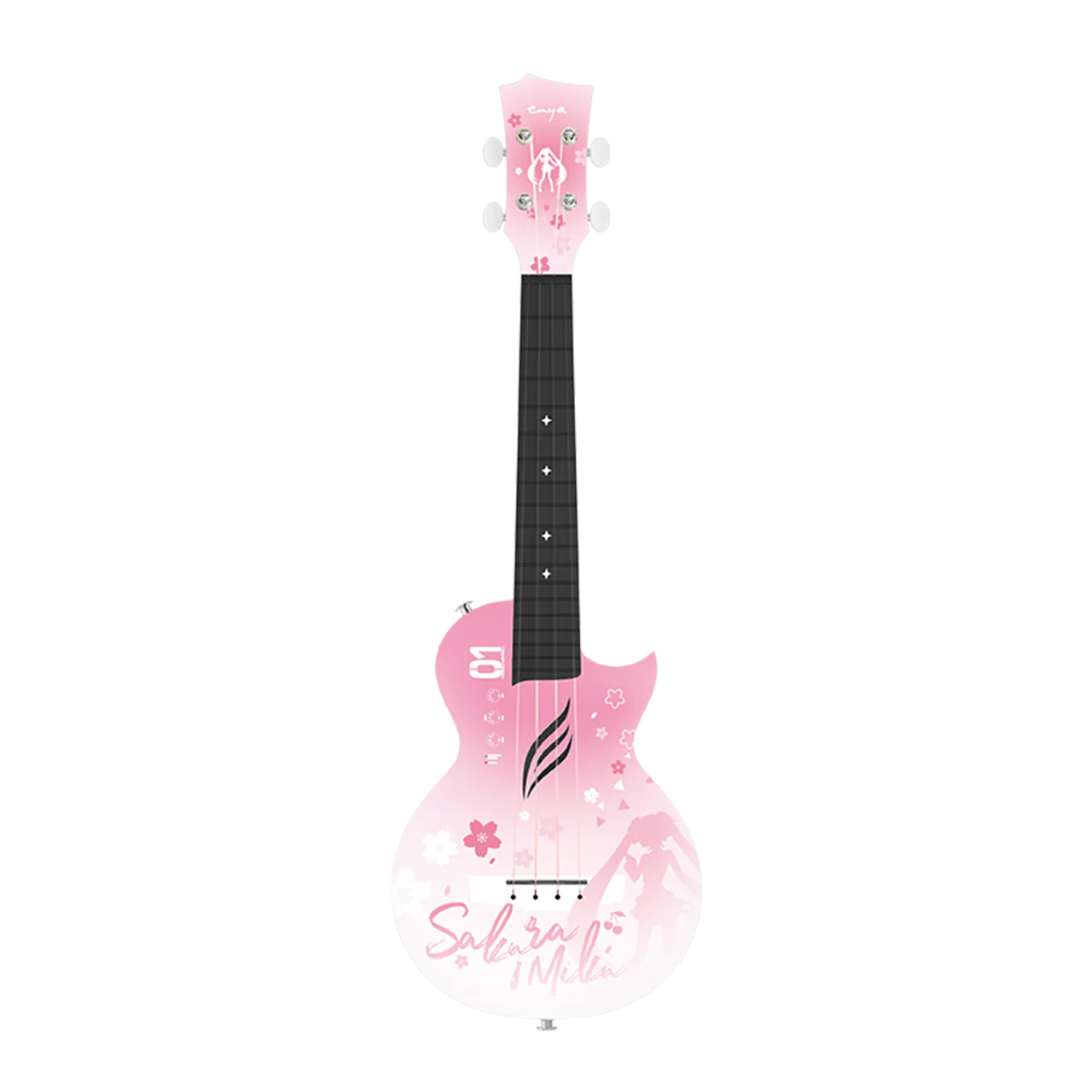 ENYA NOVA U Sakura Mirai Custom Koncerta izmēra Carbon Fiber ukulele (ar somu un aksesuāriem)