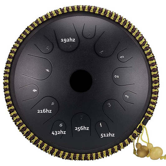 ZVANGA Custom 432hz  14" 14 notis C maj Melna (C Dur) 432hz