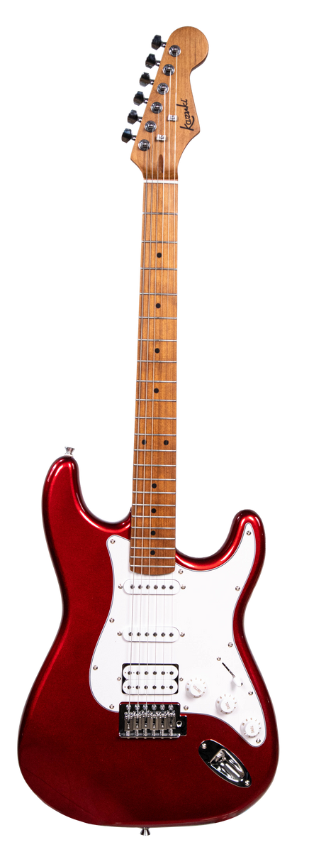 Elektriskā ģitāra iesācējiem Kazuki Sarkana (Candy Apple Red)