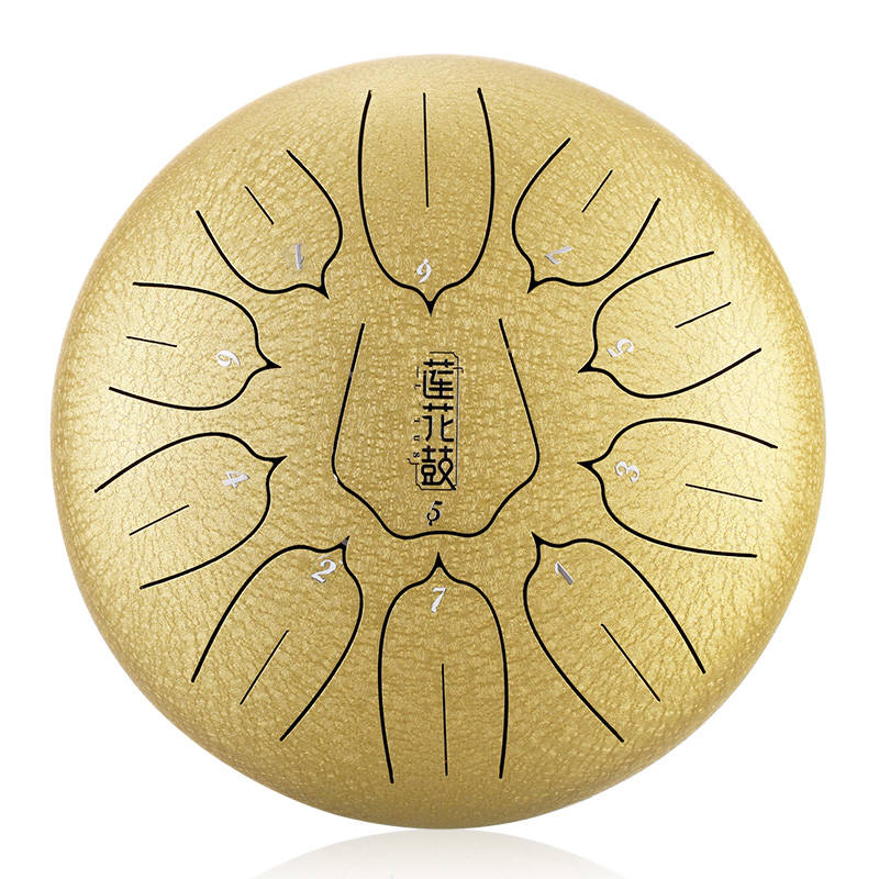 ZVANGA Lotus tongue drum 12" Golden 11 notis C mažors