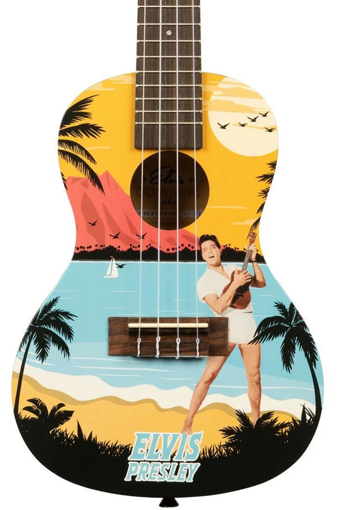 Koncerta izmēra ukulele Kala LTP Elvis Hawaii Starter Kit + Skaņotājs!